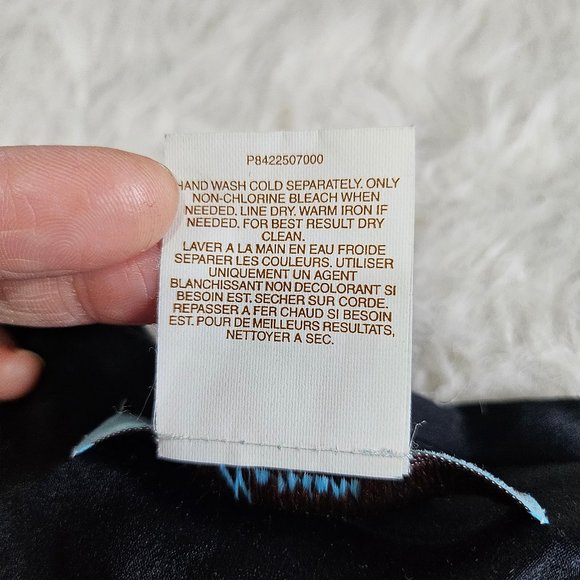 Marciano Women's Black Silk Blend V-Neck Hook Up Tie Shirt Size XS - Picture 8 of 9